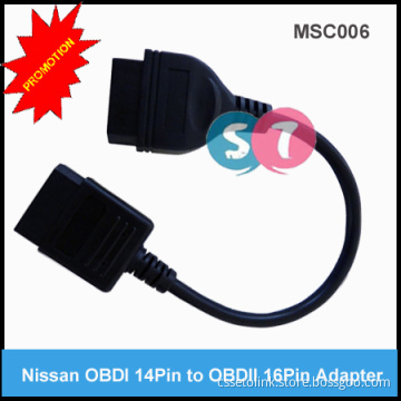 Nissan 14Pin Male Connector to OBDII 16Pin Female Diagnostic Adapter Cable